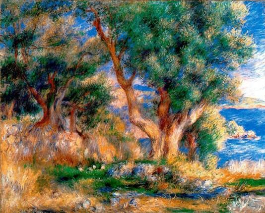Landscape near Menton - 1883 - Pierre Auguste Renoir Painting - Click Image to Close